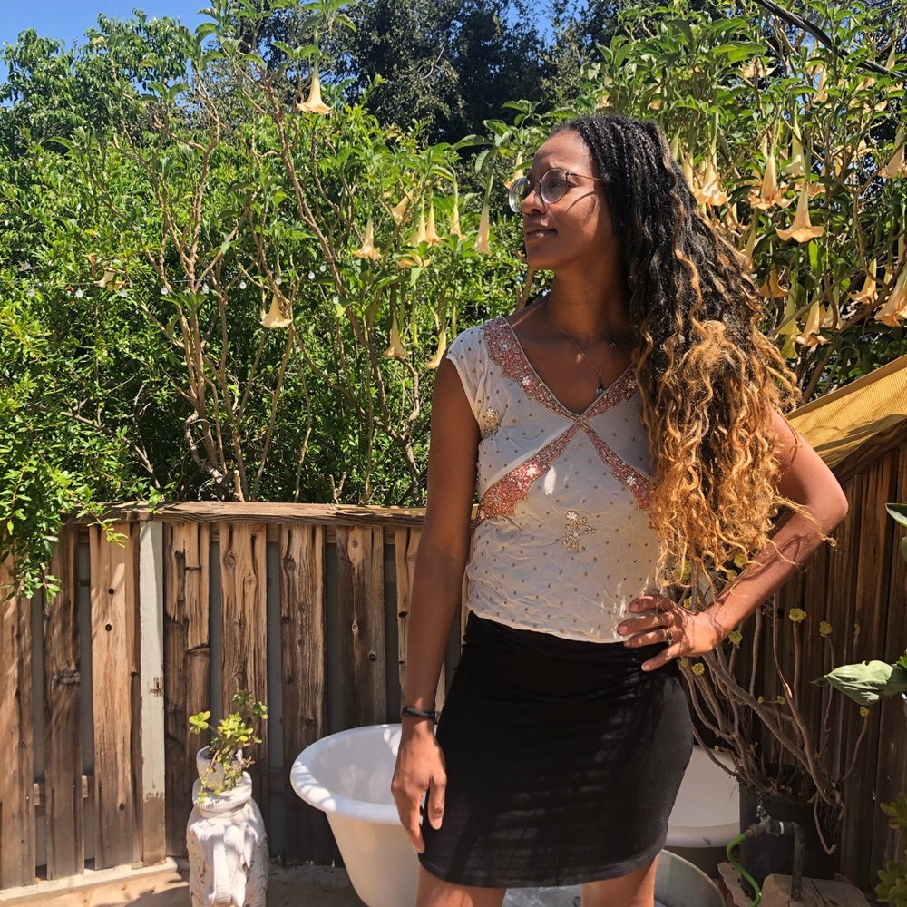 Vintage Beaded Top Sm